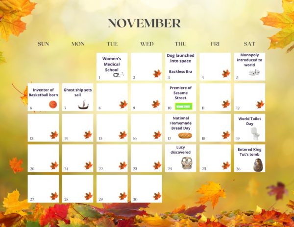 What happened in November? – Charles County Public Library