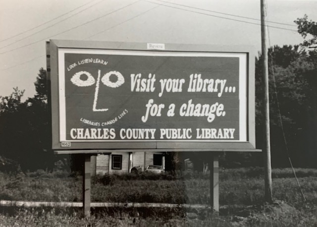 Library billboard advertisement
