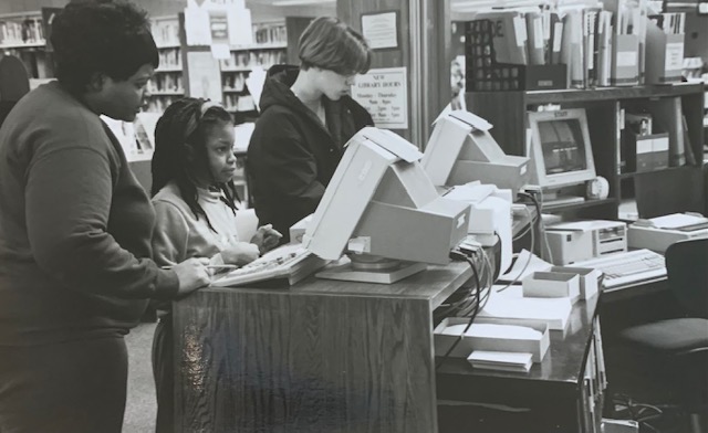 Patrons at the PD Brown branch