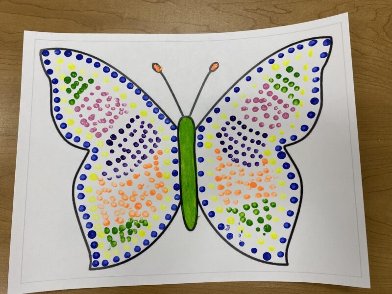 QTip Painted Butterfly Charles County Public Library