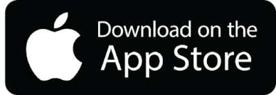 Black and white "Download on the App Store" badge with Apple logo. Rectangular, minimalist design conveys a clean, professional look.