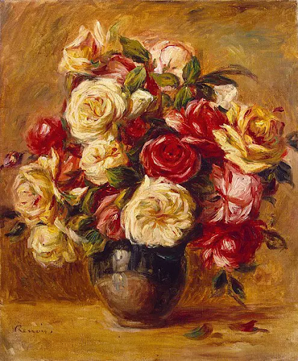 Bouquet of Roses (1883) Pierre-Auguste Renoir, Bouquet of Roses (1883)