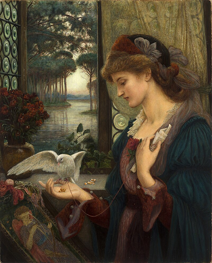 Love's Messenger by Marie Spartali Stillman, 1885