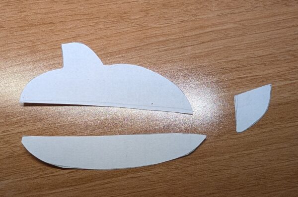 Step 1: Cut out the pieces of the shark from this template.