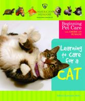 Learning to Care for a Cat by Felicia Lowenstein Niven