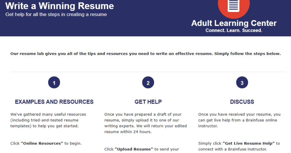 Resume Assistance Applying for your first job? Let a live tutor review your resume and give you feedback! Start with one of the sample resume templates. Then upload it for a tutor to review.